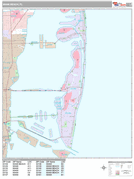 Miami Beach Digital Map Premium Style